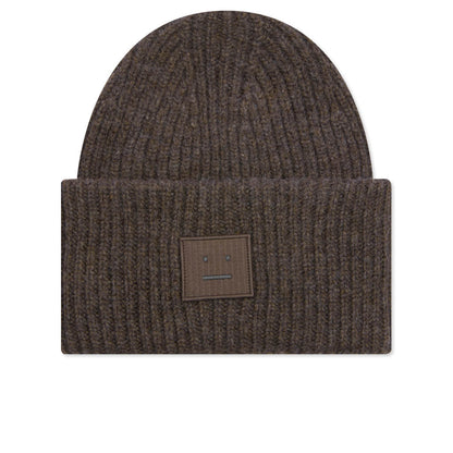 Face Logo Beanie - Grey/Brown