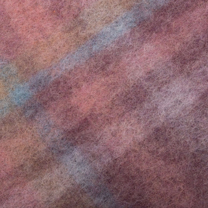 Checked Scarf - Mauve Purple/Light Blue