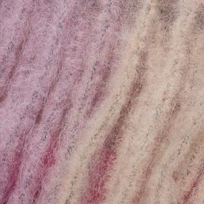 Mohair Checked Scarf - Fuchsia/Lilac/Pink