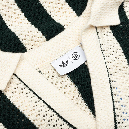adidas Originals x CLOT Knit Polo by Edison Chen - Green Night/Cream White