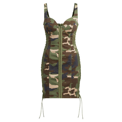 adidas Originals x Ivy Park Twill Dress - All Over Print Camo