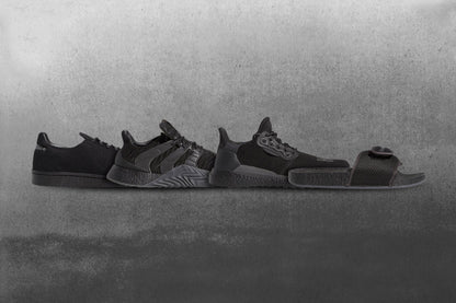 adidas Originals x Pharrell Williams Chancletas Hu Slide - Core Black