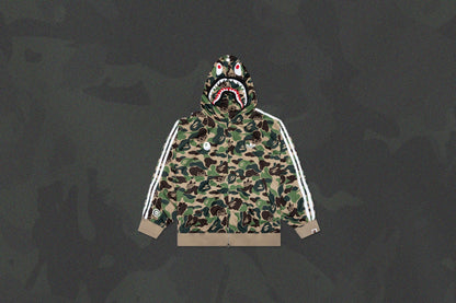 adidas Originals x BAPE Shark Track Hoodie - Crew Green