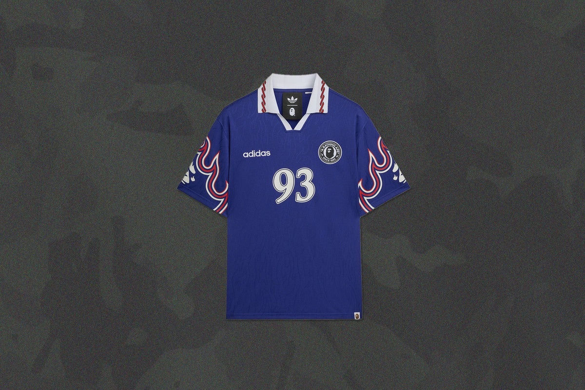 adidas Originals x BAPE S/S Flame Jersey - Japan Blue