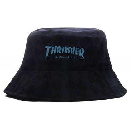 adidas Originals x Thrasher TM AFA Bucket Hat - Night Navy/Light Blue