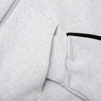 adidas Originals x Willy Chavarria Full Zip Logo Hoodie - Light Grey Heather