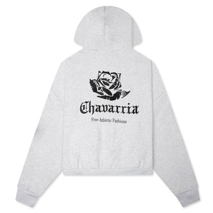 adidas Originals x Willy Chavarria Full Zip Logo Hoodie - Light Grey Heather