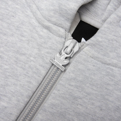 adidas Originals x Willy Chavarria Full Zip Logo Hoodie - Light Grey Heather