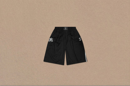 adidas Originals x Willy Chavarria Pinstripe Shorts - Black/White