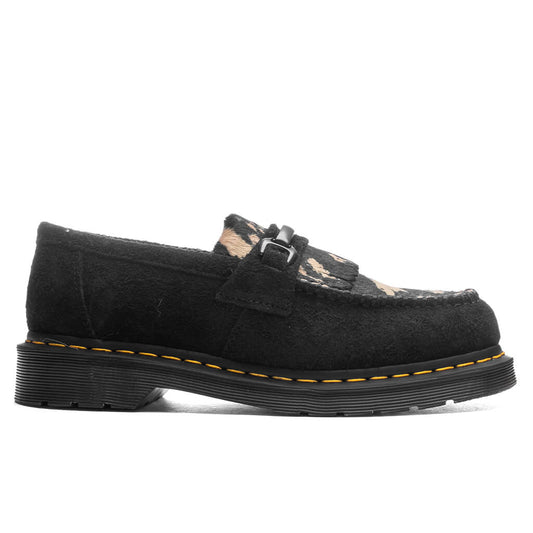 Adrian Snaffle - Black Napped Suede/Beige Contrast Hair On