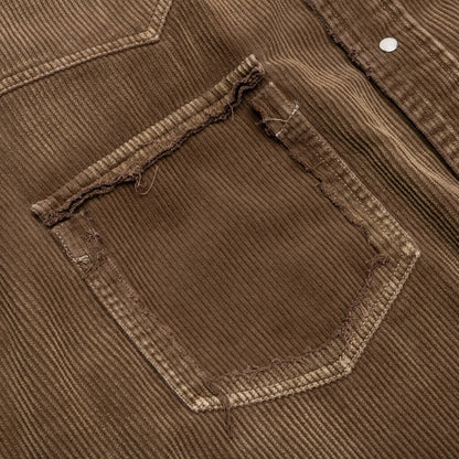 Aged Corduroy Shirt - Brown