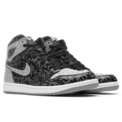 Air Jordan 1 Hi OG "Rebellionaire" - Black/White/Particle Grey