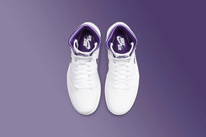Women's Air Jordan 1 Retro Hi - White/Court Purple