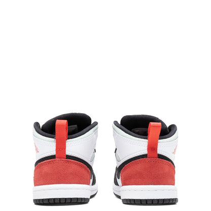 Air Jordan 1 Mid SE (TD) - White/Track Red