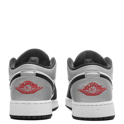 Air Jordan 1 Low SE (GS) - White/Fire Red/Black/Matte Silver
