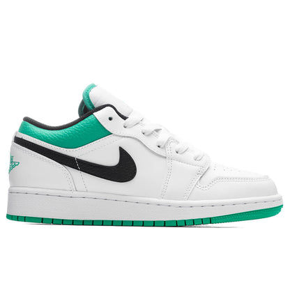 Air Jordan 1 Low (GS) - White/Stadium Green/Black