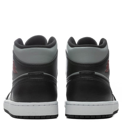 Air Jordan 1 Mid - Black/Gym Red/Particle Grey