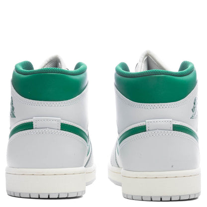 Air Jordan 1 Mid - Summit White/Pine Green/Pure Platinum