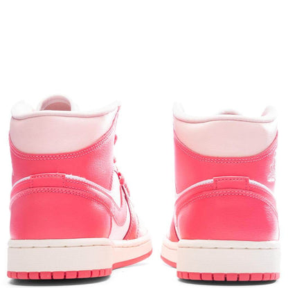 Women's Air Jordan 1 Mid - White/Sea Coral/Atmosphere