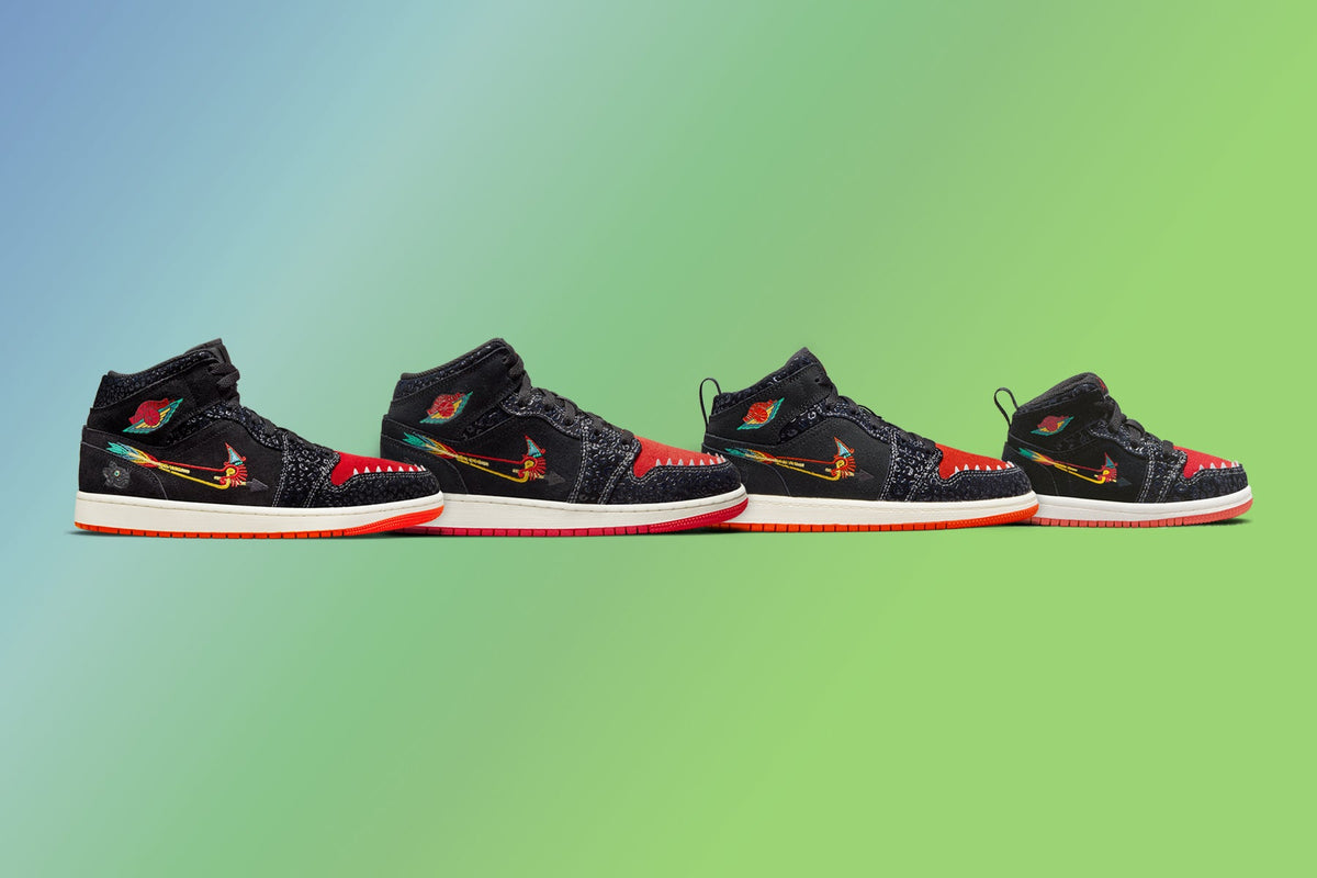 Air Jordan 1 Mid SE "Siempre Familia" - Black/Chile Red