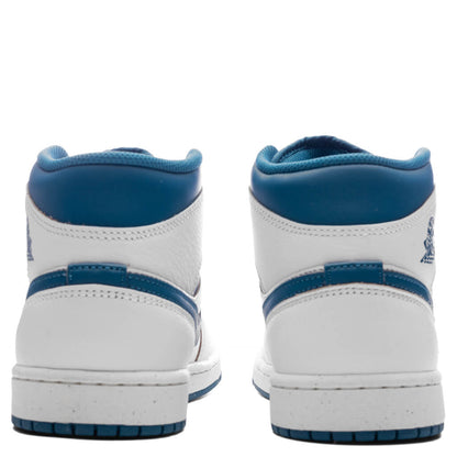 Air Jordan 1 Mid SE - White/Industrial Blue/Sail