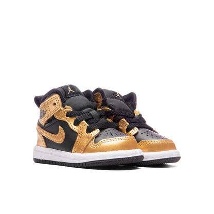Air Jordan 1 Mid SE (TD) - Black/Metallic Gold/White