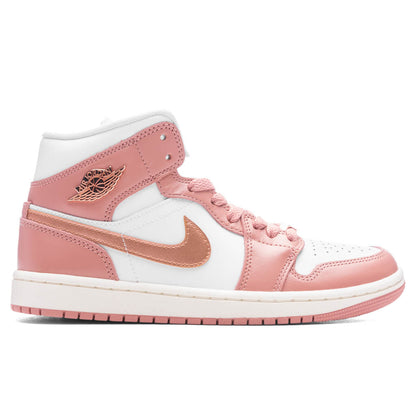 Women's Air Jordan 1 Mid SE - Red Stardust/Metallic Copper/White