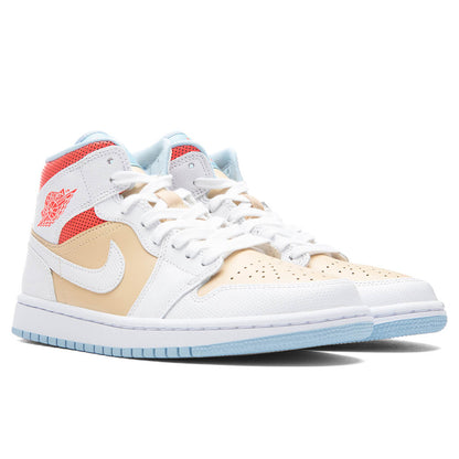 Women's Air Jordan 1 Mid SE - Sesame/White