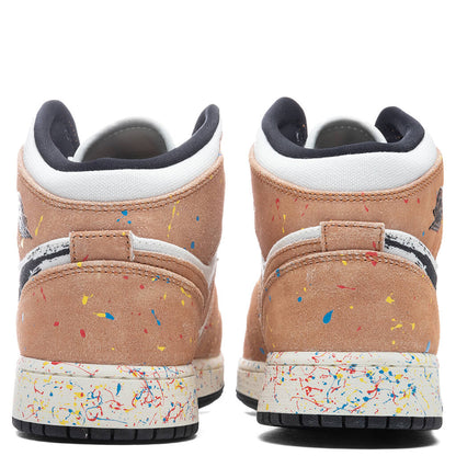 Air Jordan 1 Mid SE (GS) - Sail/Black/Cider