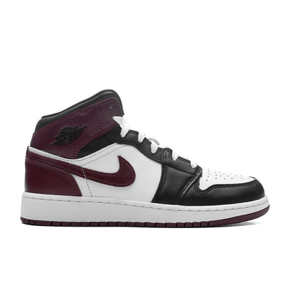 Air Jordan 1 Mid SE (GS) - White/Dark Pony/Black