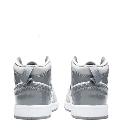 Air Jordan 1 Mid SE (PS) - White/Cool Grey/Medium Grey