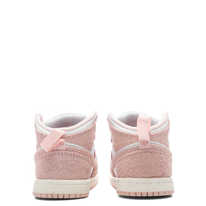Air Jordan 1 Mid SE (TD) - White/Legend Pink/Sail