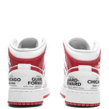 Air Jordan 1 Mid SS (GS) - White/University Red