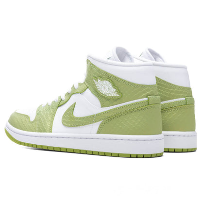 Women's Air Jordan 1 Mid SE - White/Vivid Green/White