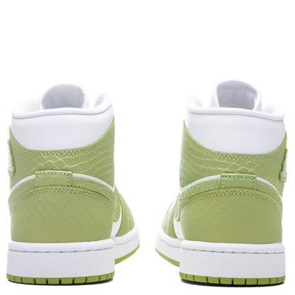 Women's Air Jordan 1 Mid SE - White/Vivid Green/White