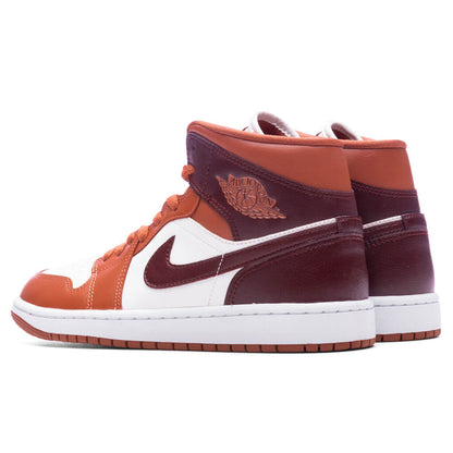 Women's Air Jordan 1 Mid - Dusty Peach/Night Maroon/Sail