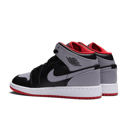 Air Jordan 1 Mid (GS) - Black/Cement Grey/Fire Red