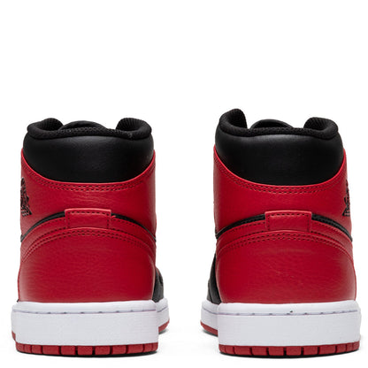 Air Jordan 1 Mid (GS) - Black/Gym Red/White