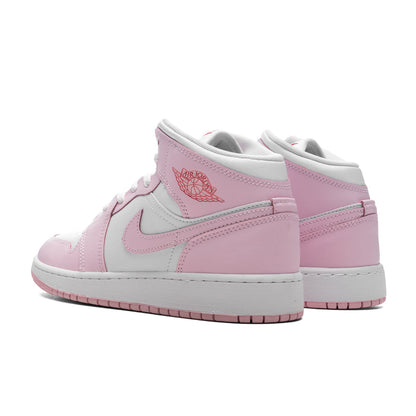 Air Jordan 1 Mid (GS) - Pink Foam/White/Fire Red