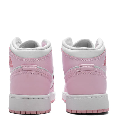 Air Jordan 1 Mid (GS) - Pink Foam/White/Fire Red