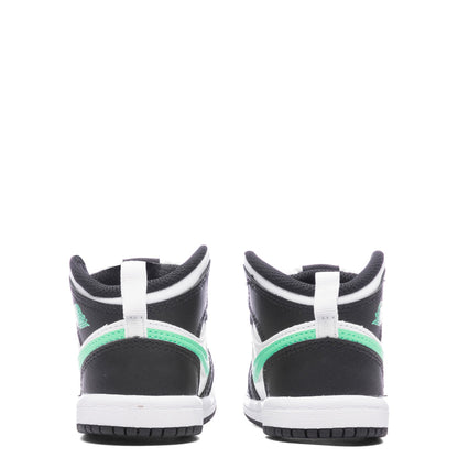 Air Jordan 1 Mid (TD) - White/Green Glow/Black