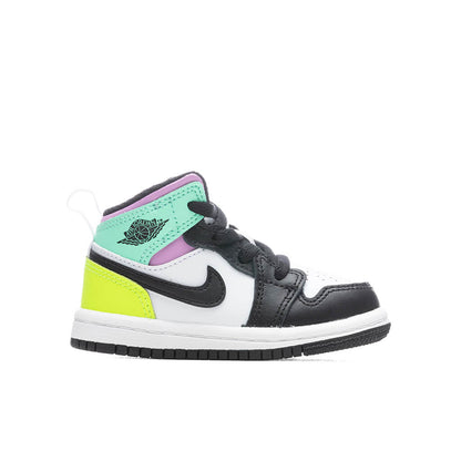 Air Jordan 1 Mid (TD) - White/Volt