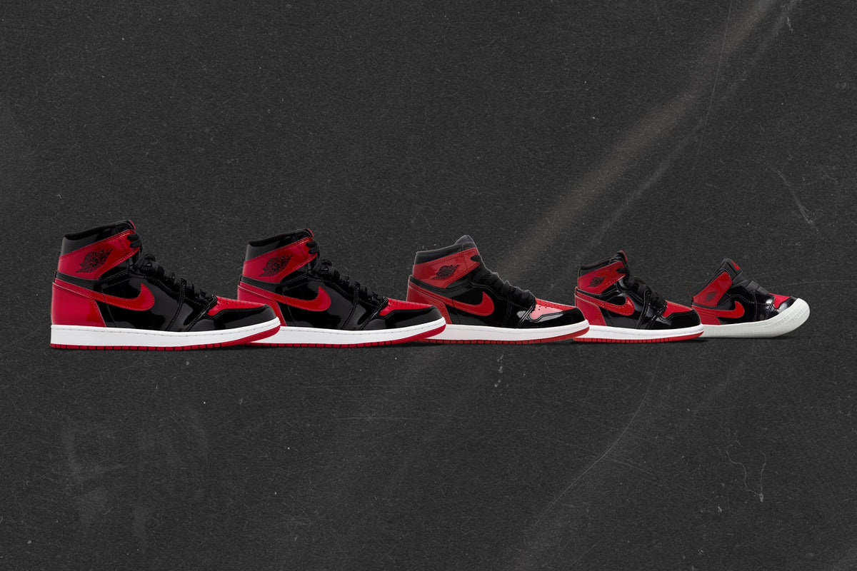 Air Jordan 1 Retro High OG (PS) 'Patent Bred' - Black/Varsity Red/White