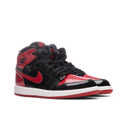 Air Jordan 1 Retro High OG (PS) 'Patent Bred' - Black/Varsity Red/White