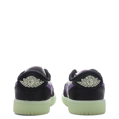 Air Jordan 1 Retro Low OG (PS) - Black/Black Raspberry/Volt Tint
