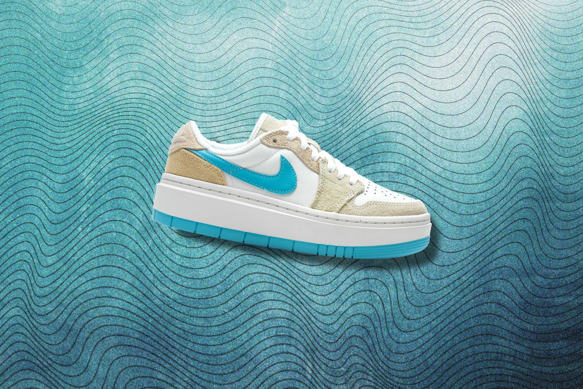 Women's Air Jordan 1 Elevate Low Salt Lake City - White/Baltic Blue/Oil Green