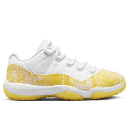 Women's Air Jordan 11 Retro Low Yellow Snakeskin - White/Tour Yellow/Sail