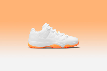 Women's Air Jordan 11 Retro Low - White/Bright Citrus