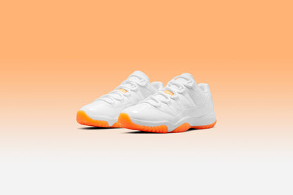Women's Air Jordan 11 Retro Low - White/Bright Citrus