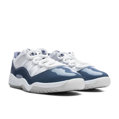Air Jordan 11 Retro Low (GS) - White/Midnight Navy/Diffused Blue